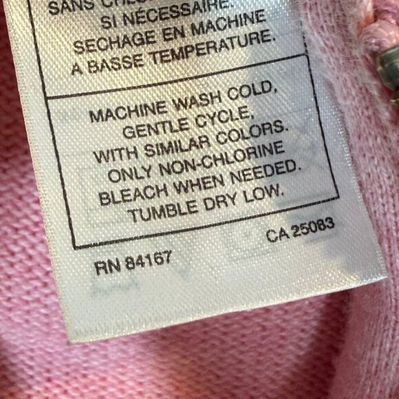 Disney Pink Jacket Sweater Cardigan Tinker Bell Disneyland Small - Picture 8 of 9